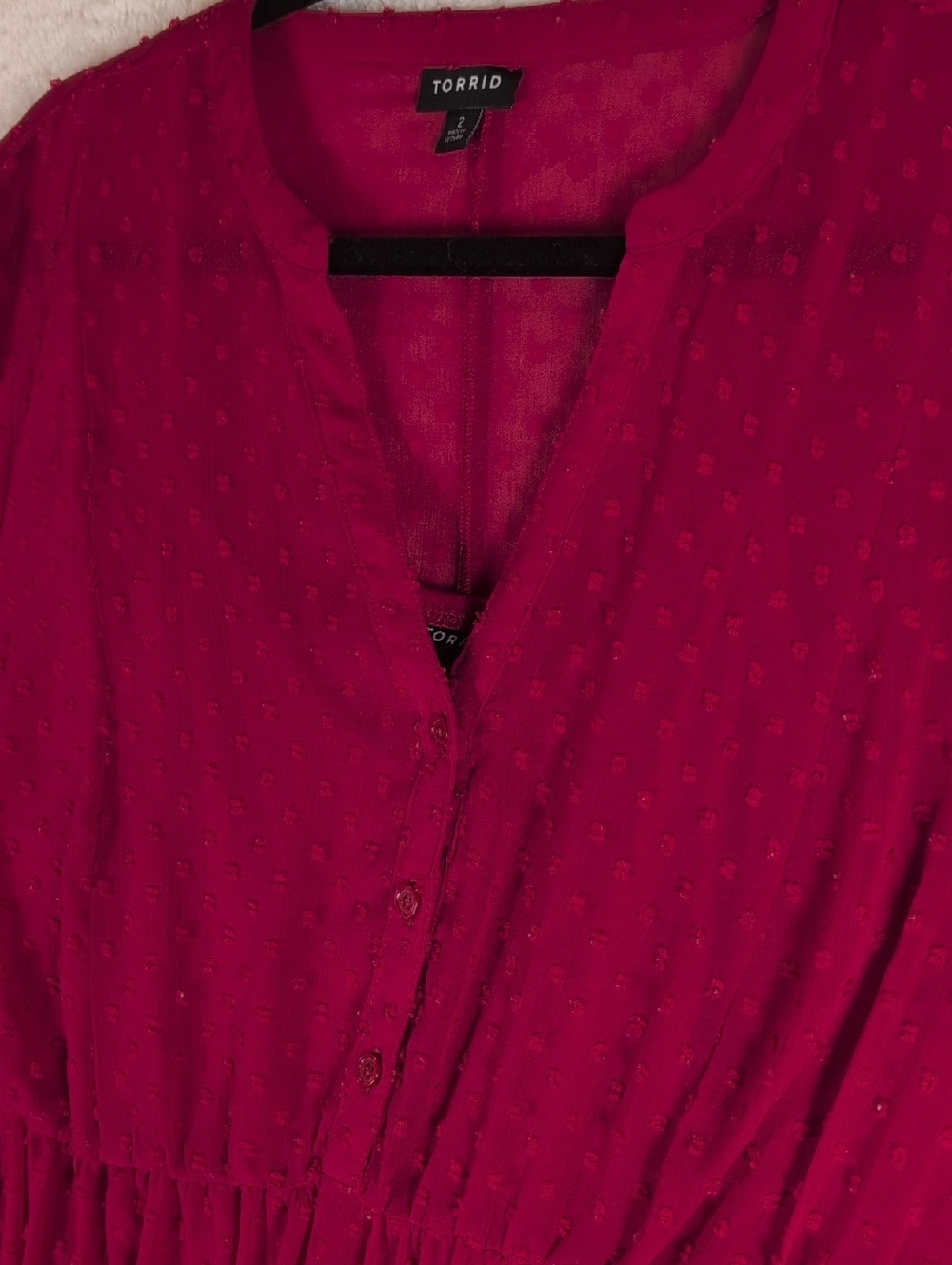 TORRID Red MAXI Dress with Puff‎ Sleeves - Picture 8 of 11